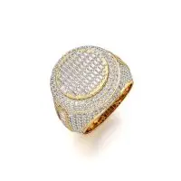 Blinging Baguette Diamond Ring in Yellow 10k Gold