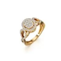 Infinite Bling Diamond Ring in Yellow 10k Gold