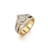 Perky Pear Diamond Ring in Yellow 10k Gold