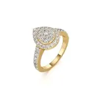Tear'd Love Diamond Ring in Yellow 10k Gold