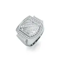 Direction Glitter Diamond Ring in White 10k Gold