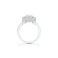 Reflective Biggie Diamond Ring in White 10k Gold