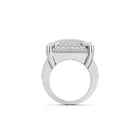 Rap Icon Diamond Ring in White 10k Gold