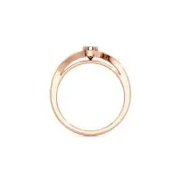 Blinging Groove Diamond Ring in Rose 10k Gold