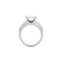Regal Bar Diamond Ring in White 10k Gold