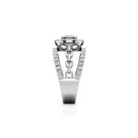 Circular Love Diamond Ring in White 10k Gold