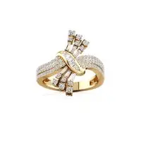 Love Knot Diamond Ring in Yellow 10k Gold