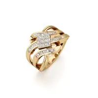 Mosaic Motion Diamond Ring in Yellow 10k Gold