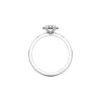Linear Floret Diamond Ring in White 10k Gold