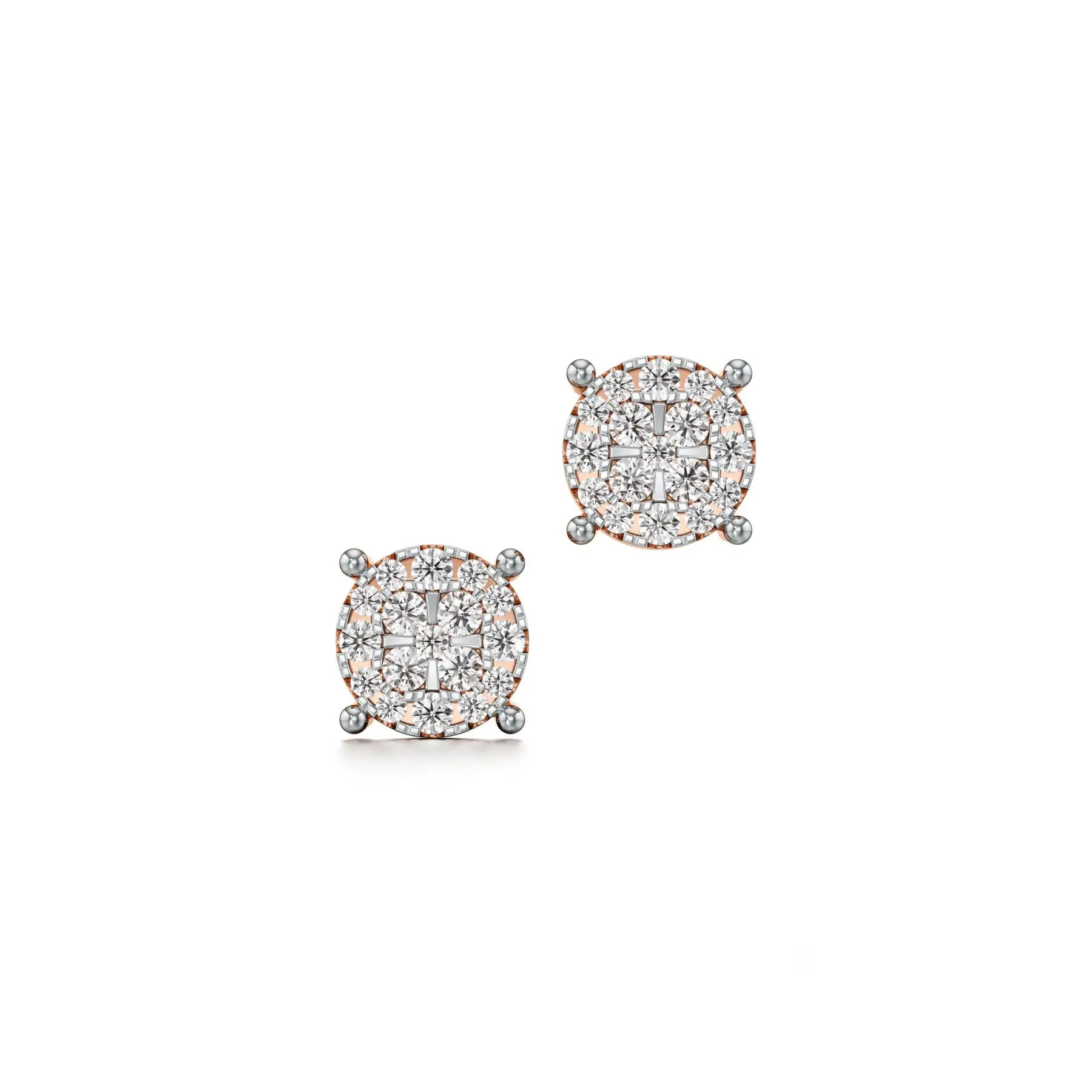 Eye-popping Diamond Earrings in Rose 10k Gold