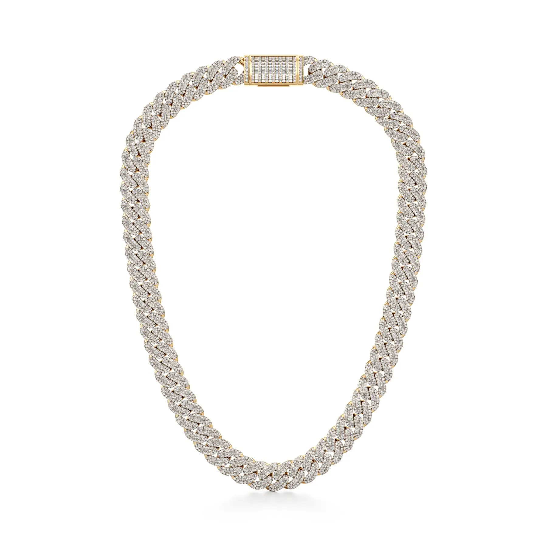 Royal Radiance Diamond Necklace in Yellow 10k Gold