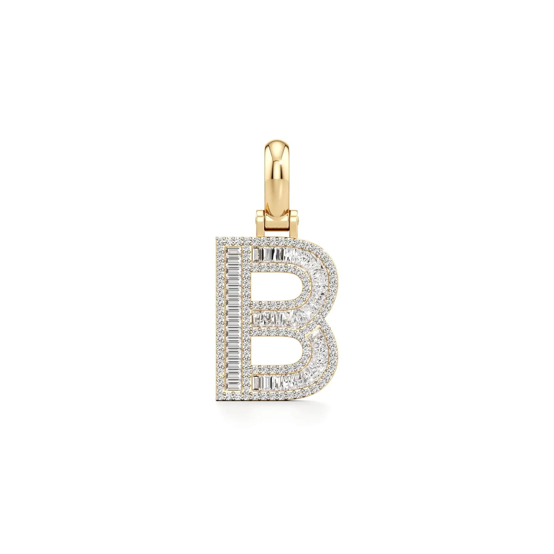 Blingin' B Diamond Pendant in Yellow 10k Gold