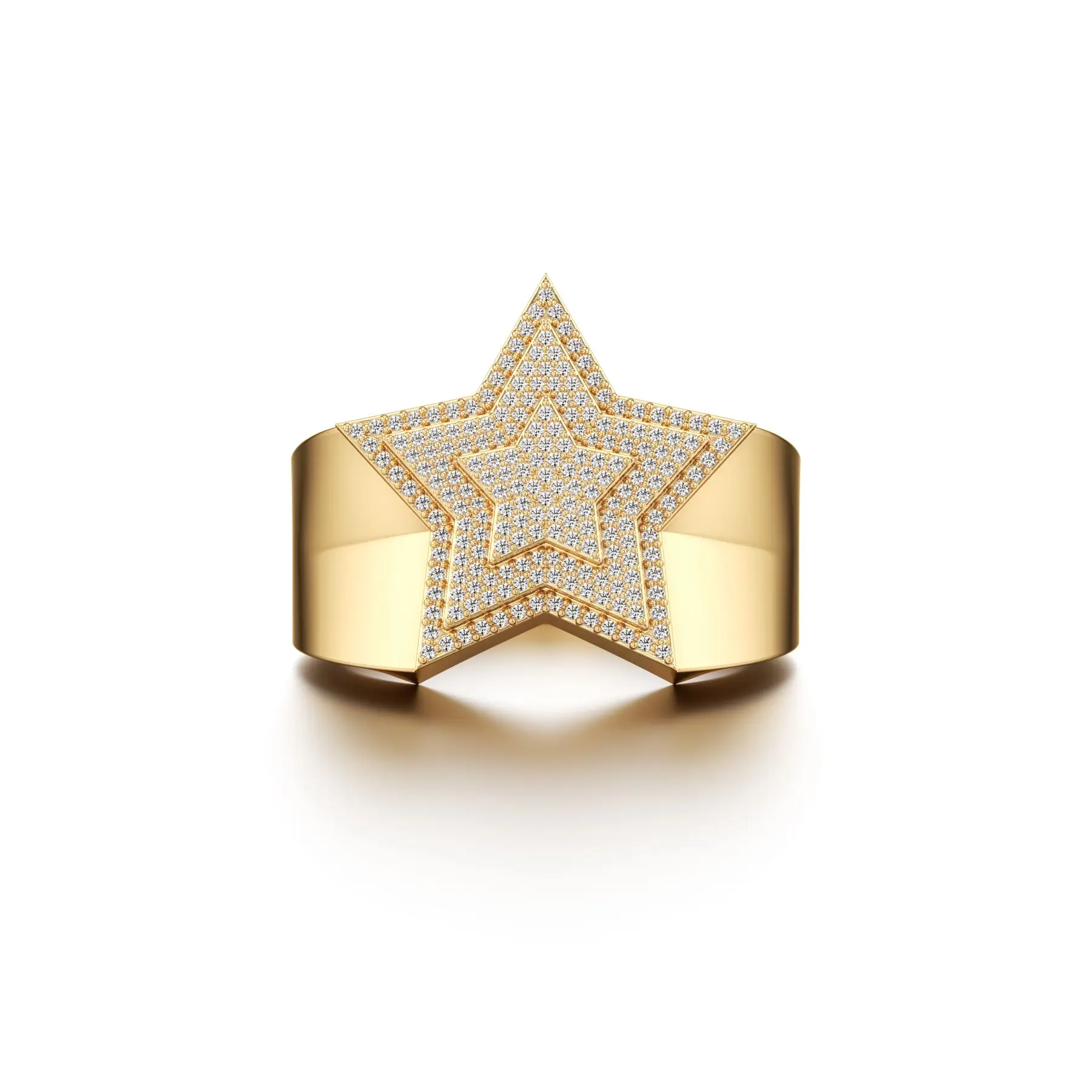 Super Star Diamond Ring in Yellow 10k Gold