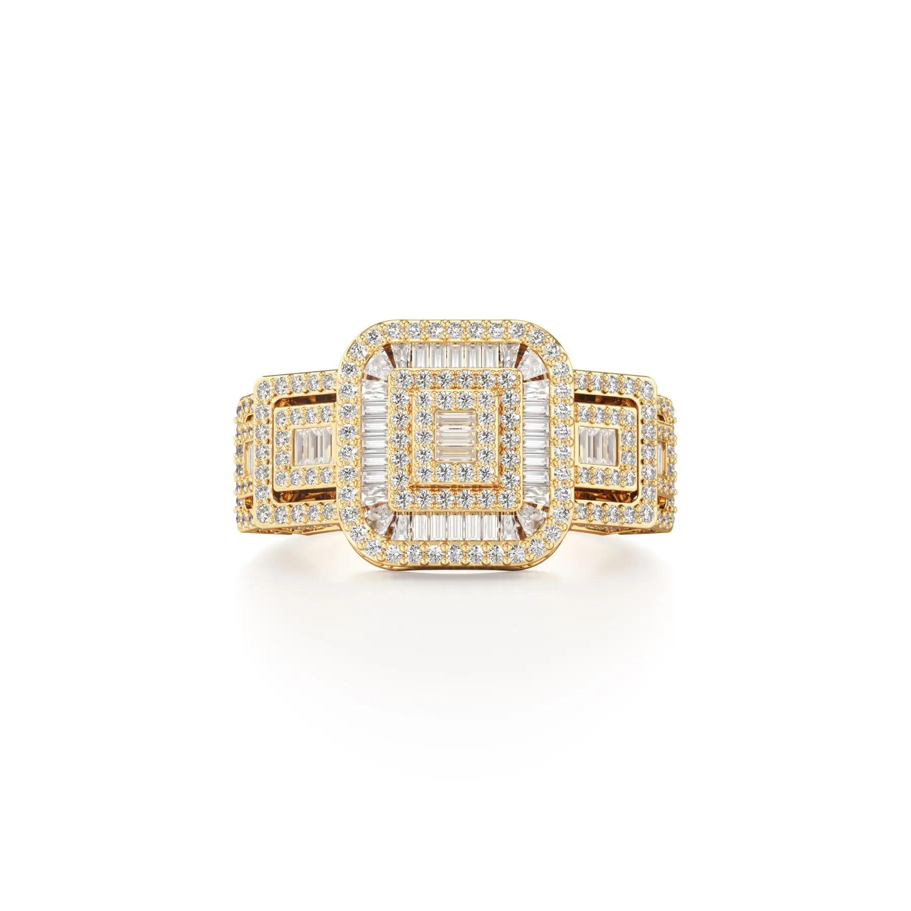 Art Deco Diamond Ring in Yellow 10k Gold