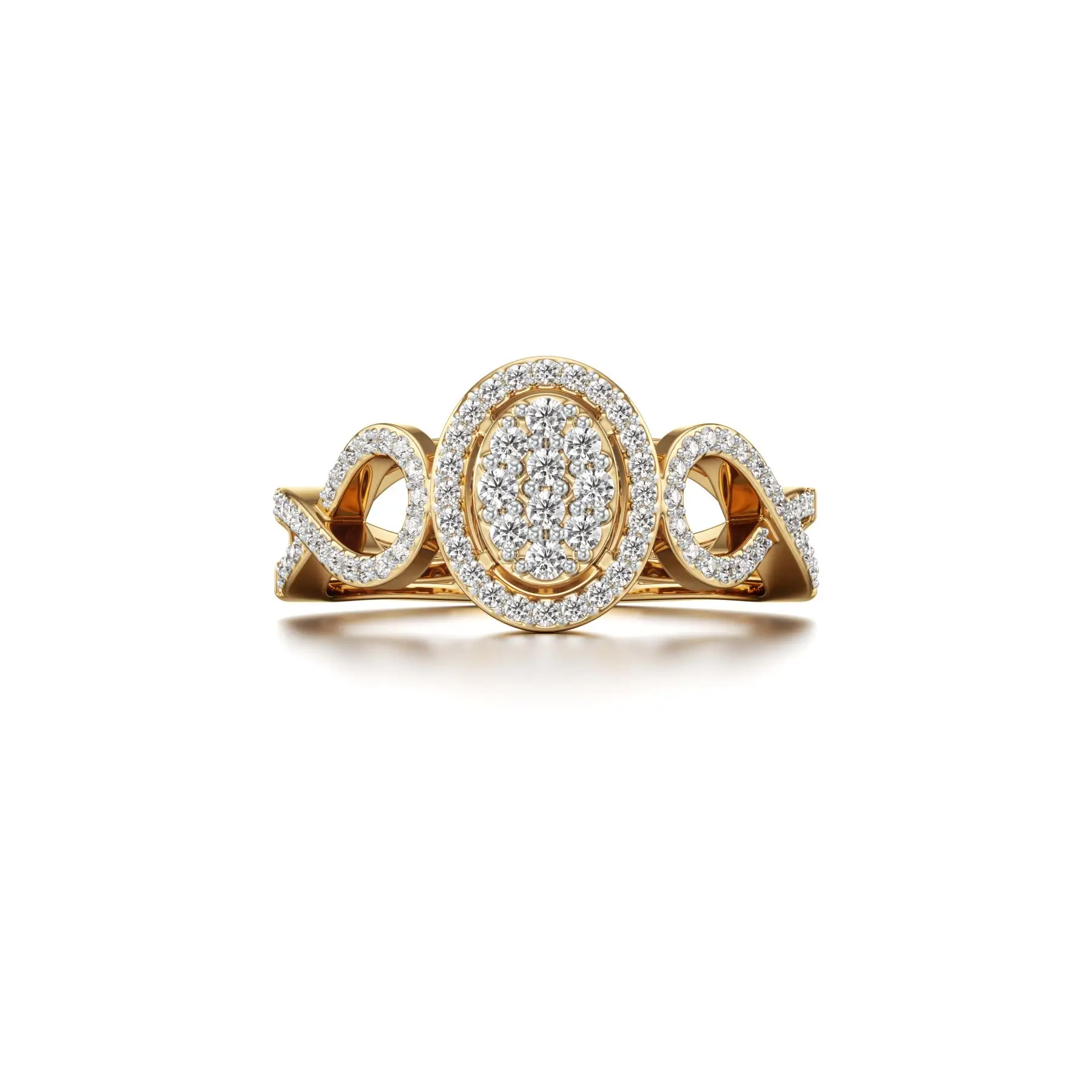 Infinite Bling Diamond Ring in Yellow 10k Gold