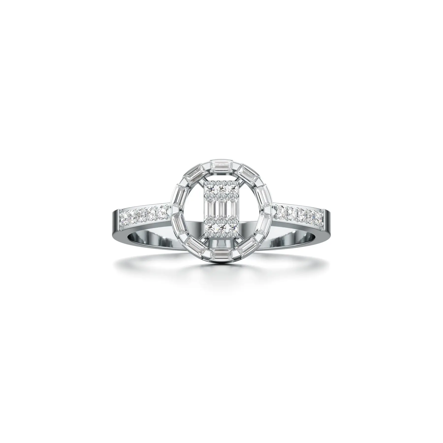 Snazzy Love Diamond Ring in White 10k Gold