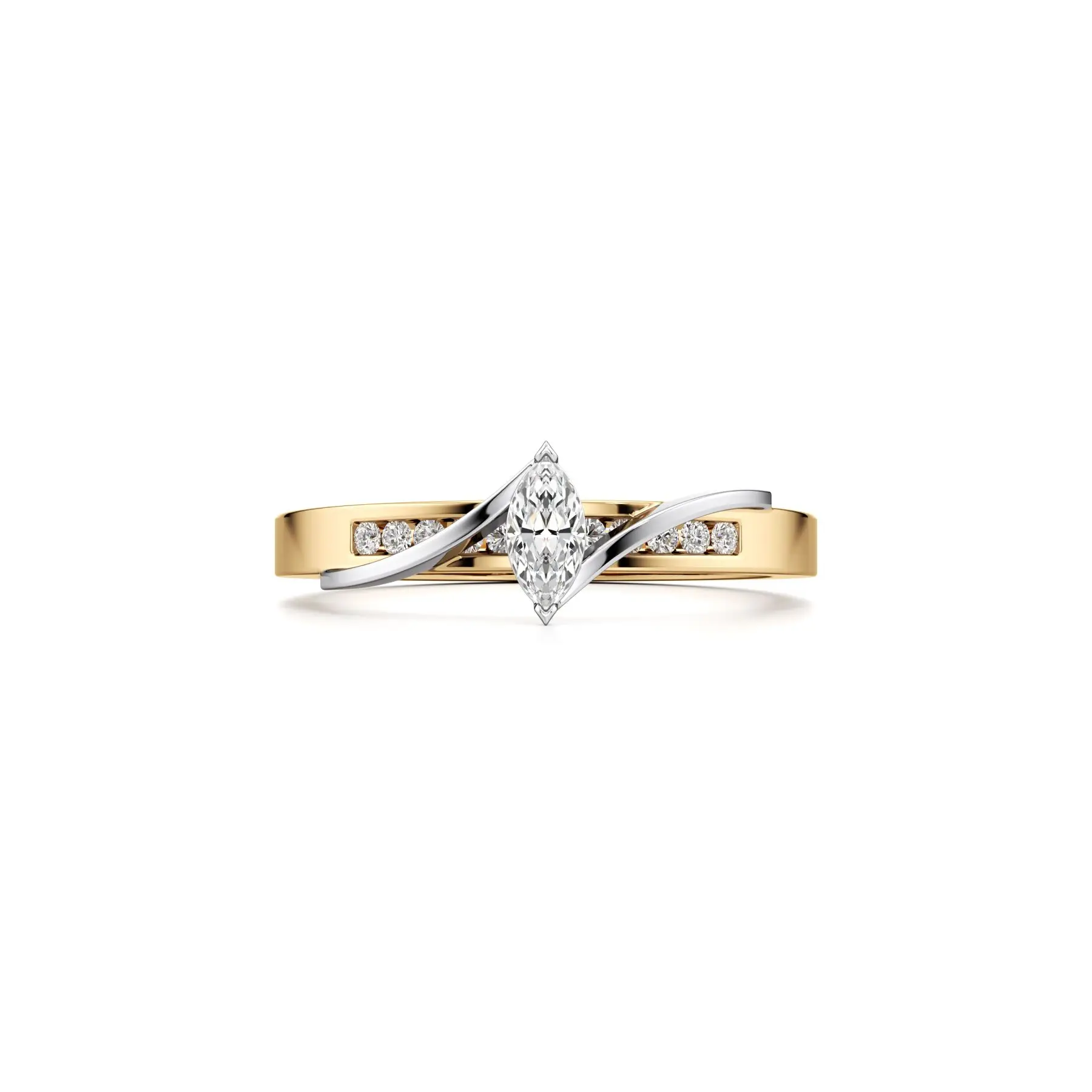 Queen Femme Diamond Ring in Yellow 10k Gold