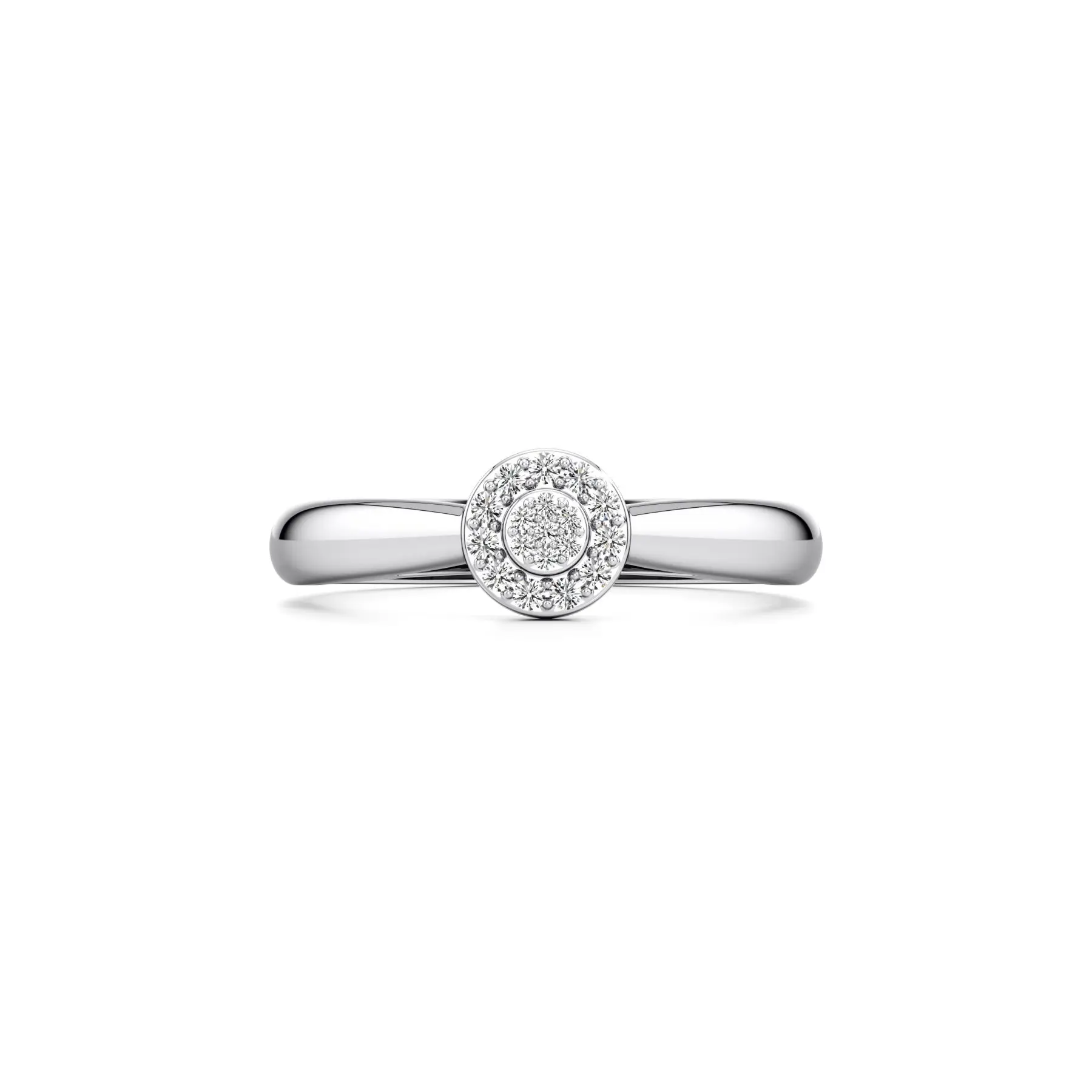 Bright Bliss Diamond Ring in White 10k Gold