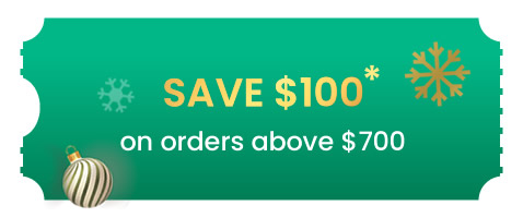 Save $100 on your first purchase